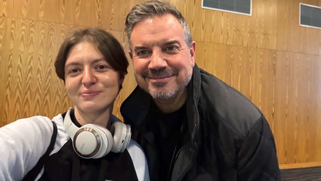 Chloé-Anne Touma et Charles Lafortune à E-AI. (Photo : LES CONNECTEURS)